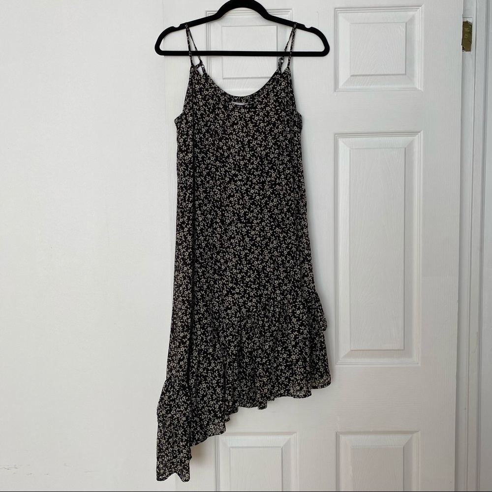 Dex tiered asymmetrical floral dress